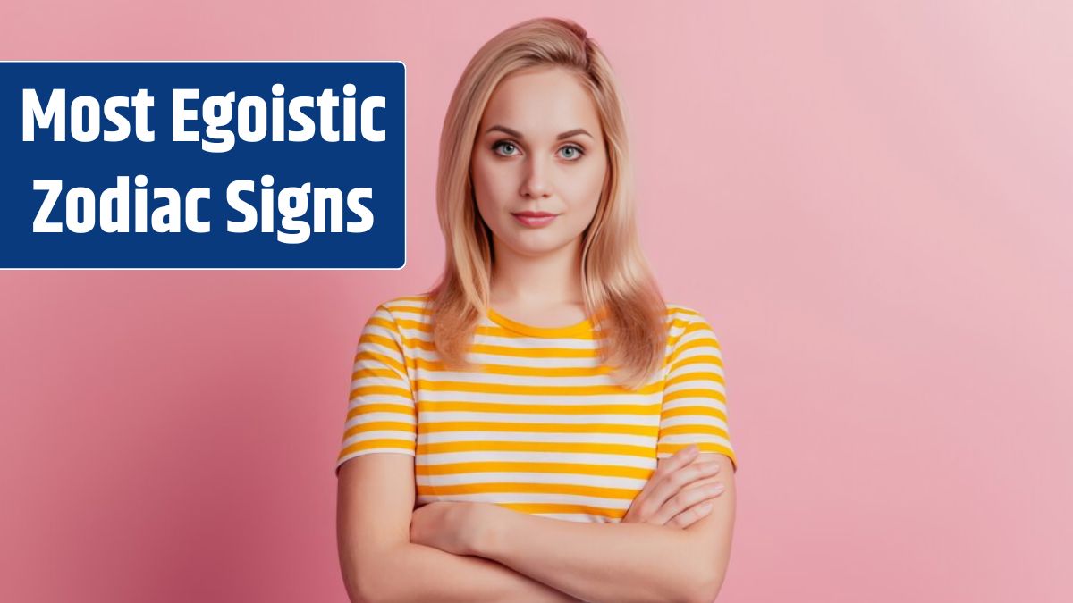 Portrait of confident girl crossed hands on pink background.